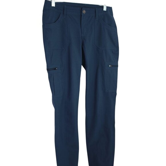 Women’s Kuhl Horizn Skinny Pants Cargo REFLEX SOFTSHELL Blue Side Pockets Sz 6 - Picture 1 of 9